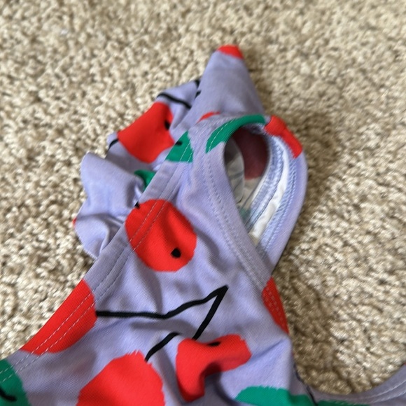 Hanna Andersson Cherry Print One Piece Swimsuit size 5 - Picture 4 of 7